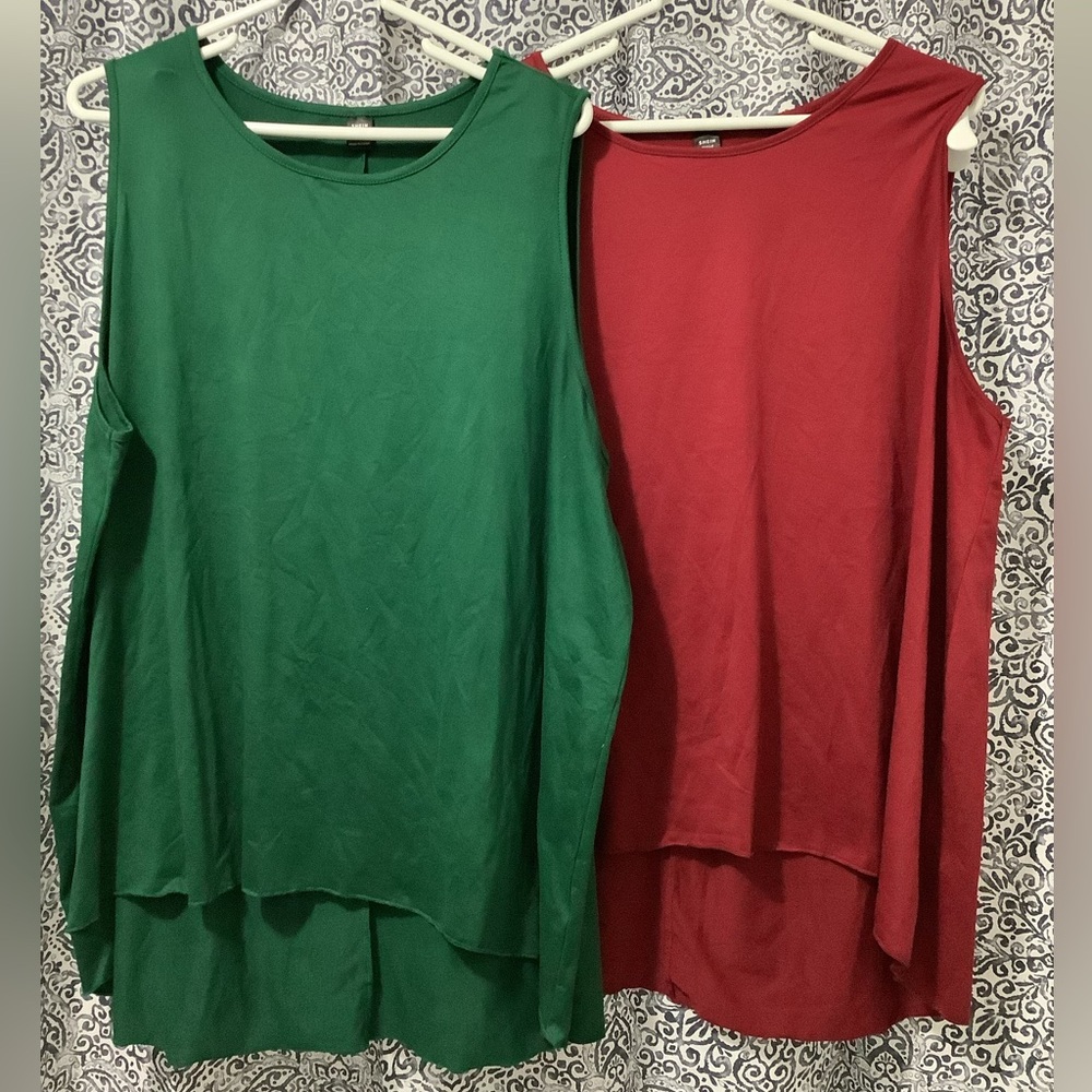 SHEIN Green and Red Tank Tops